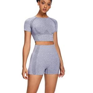 Women Seamless Yoga Outfits 2 Piece Set